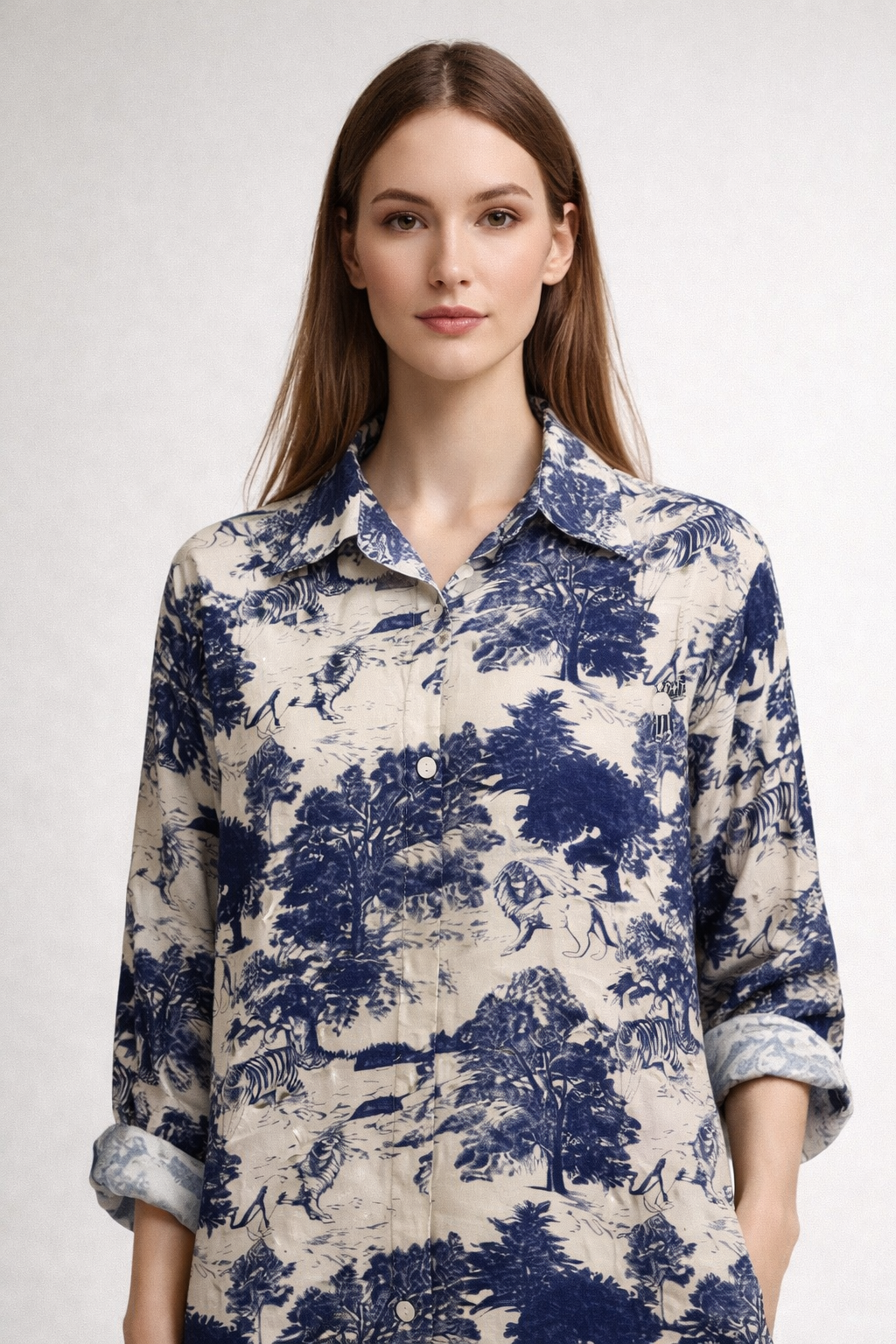 ROBE CHEMISE IMPRIMÉ TOILE DE JOUY — détail