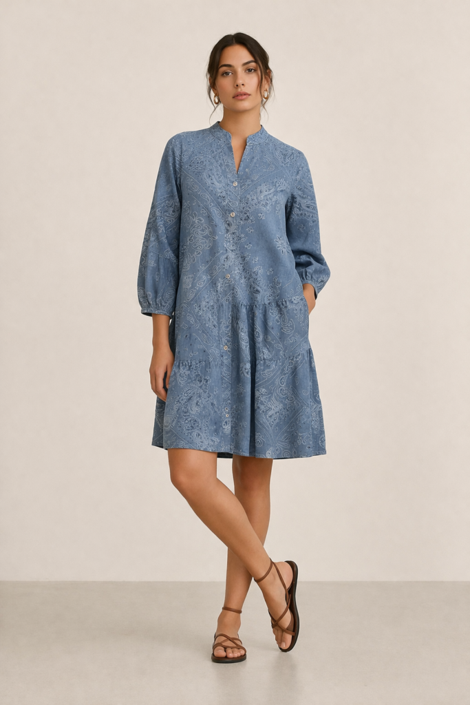 Robe courte imprimé bandana paisley – coton — Vêtements