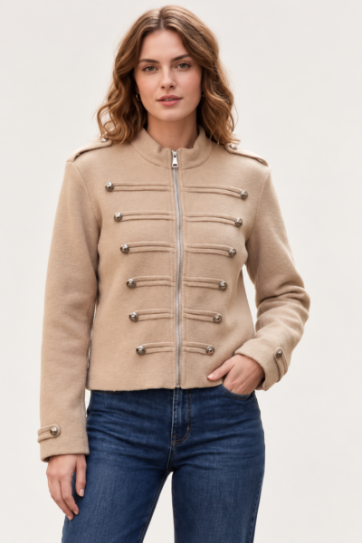Veste courte esprit officier Beige