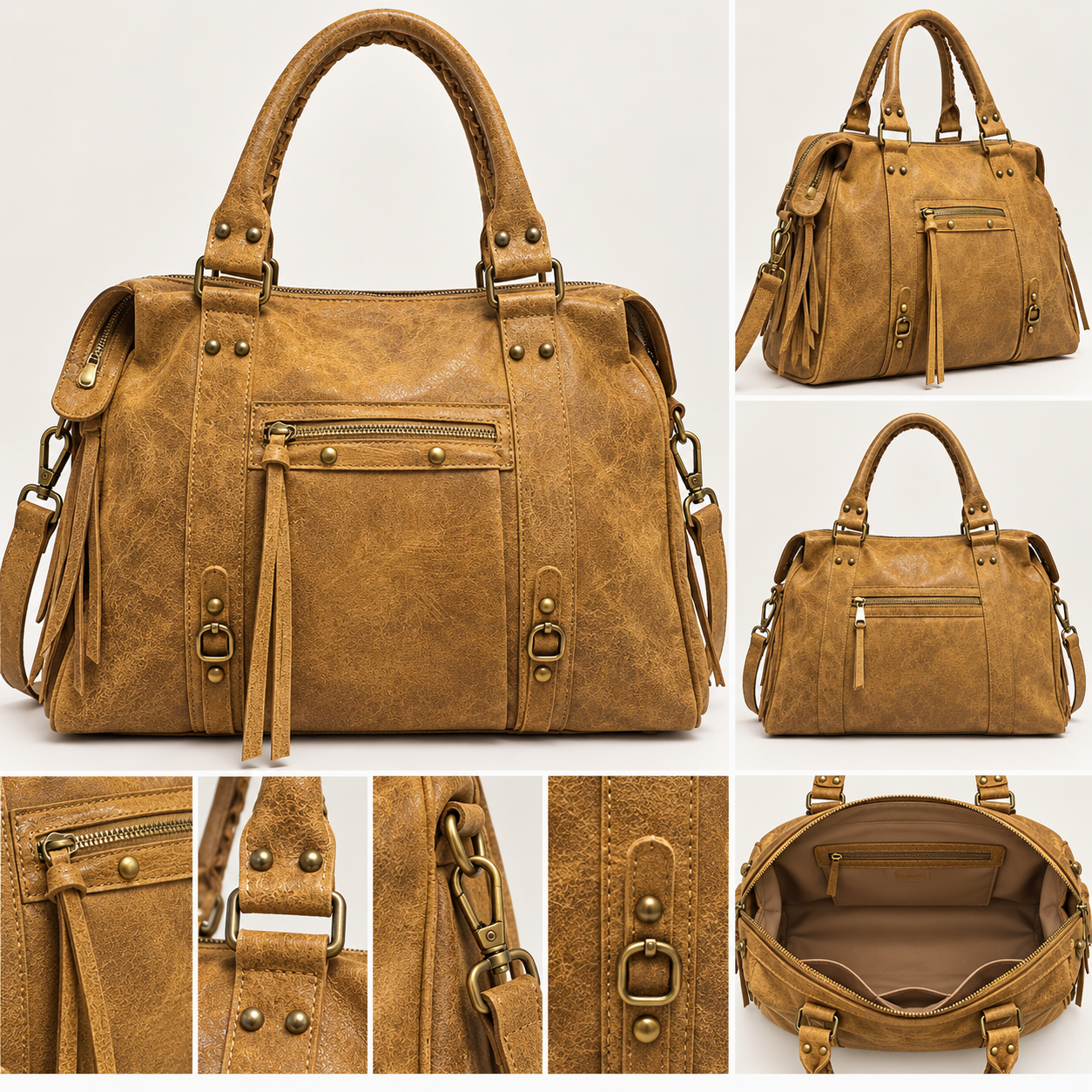 SAC EN CUIR – GRAND FORMAT CAMEL – Image 2