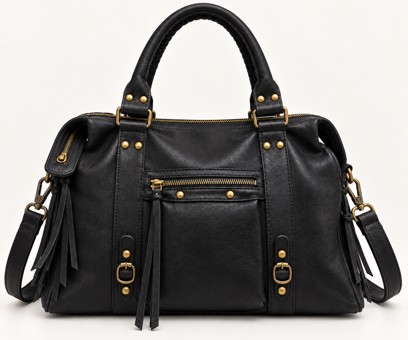 SAC EN CUIR – GRAND FORMAT NOIR