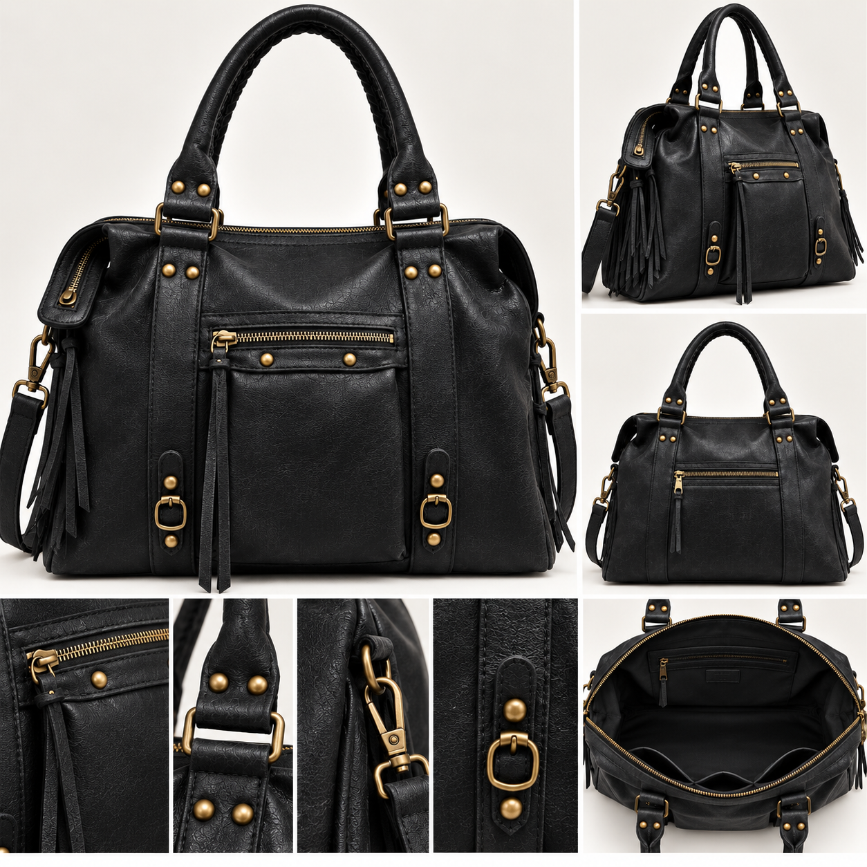 SAC EN CUIR – GRAND FORMAT NOIR – Image 2