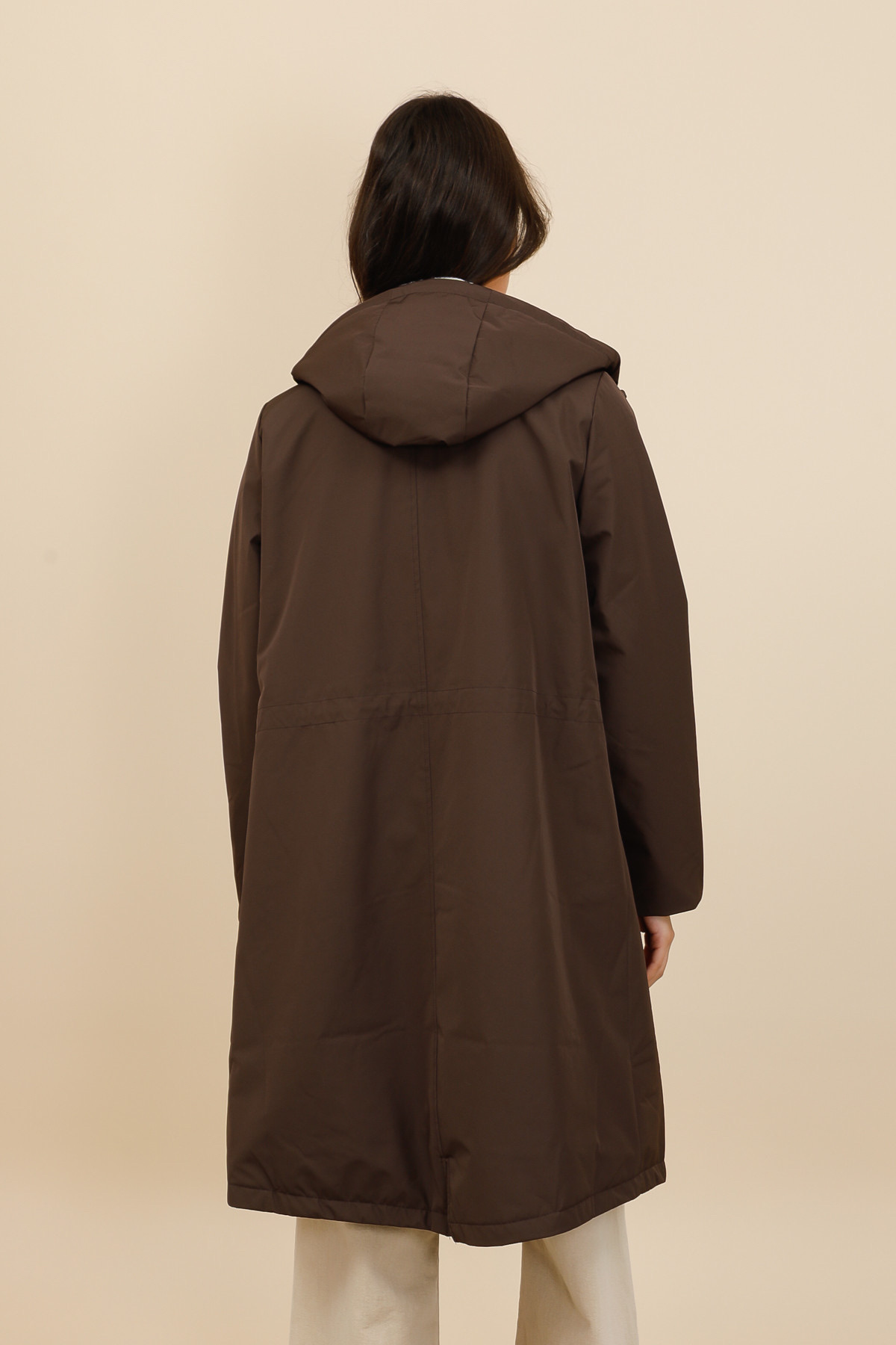 IMPERMÉABLE LAURA JO – DOUBLURE FOURRURE MARRON – Image 3